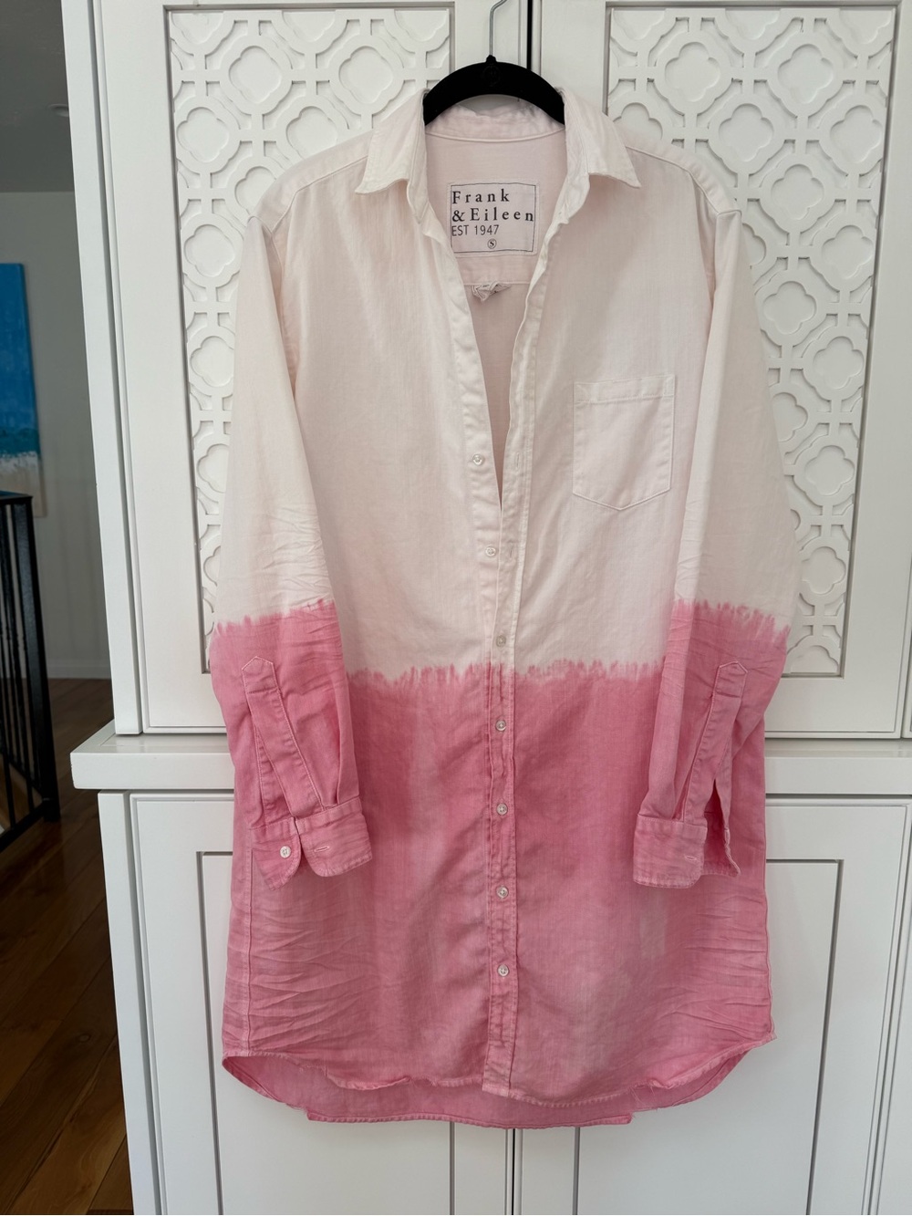 FRANK & EILEEN Pink Ombre Button-Down Shirt Dress - Picture 2 of 6